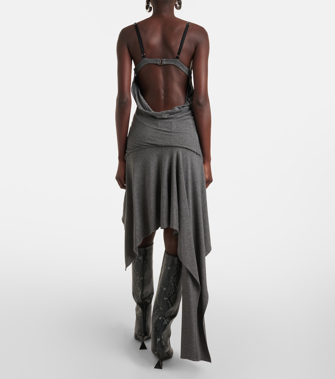 Asymmetric jersey minidress | The Attico