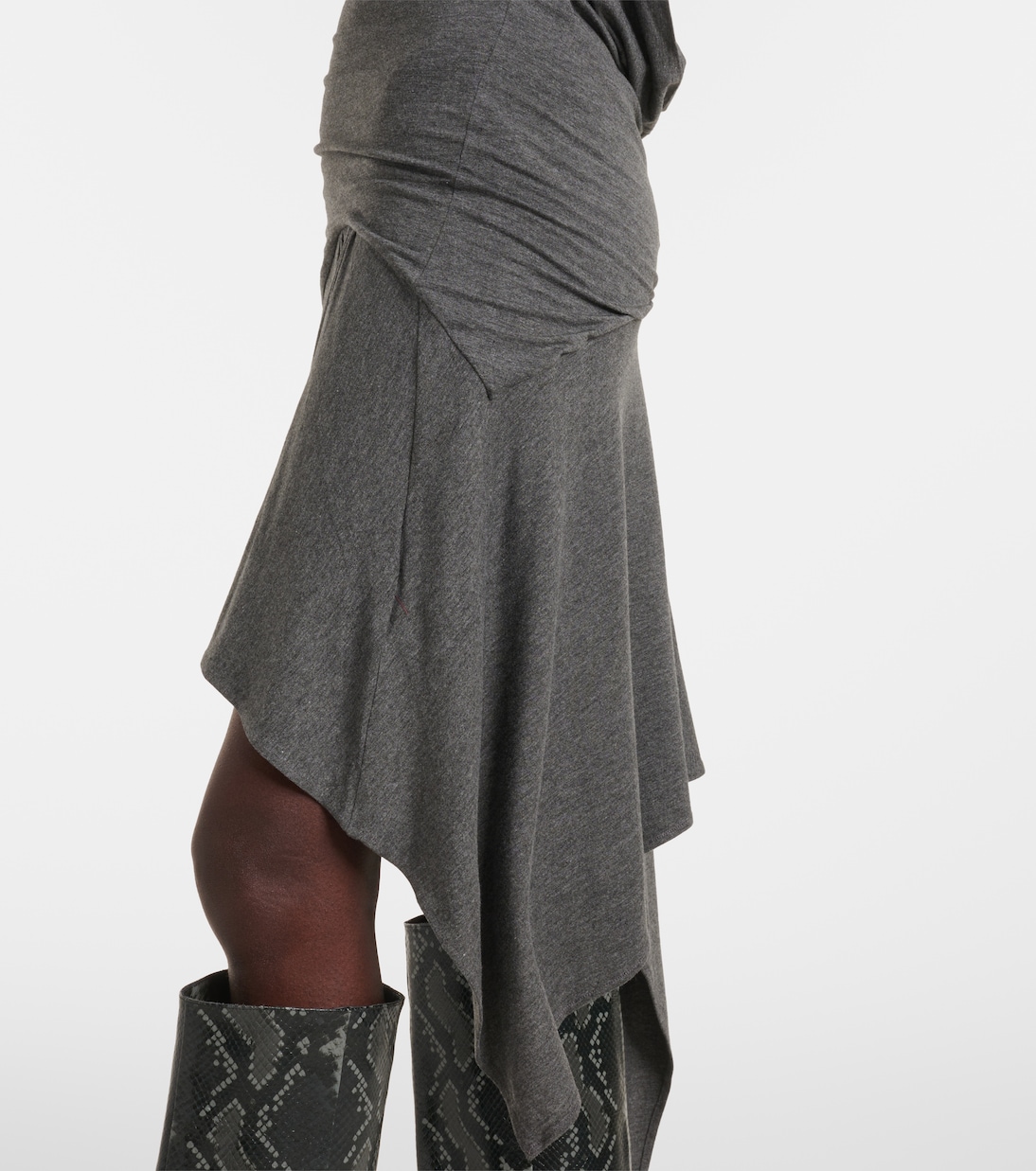Asymmetric jersey minidress | The Attico