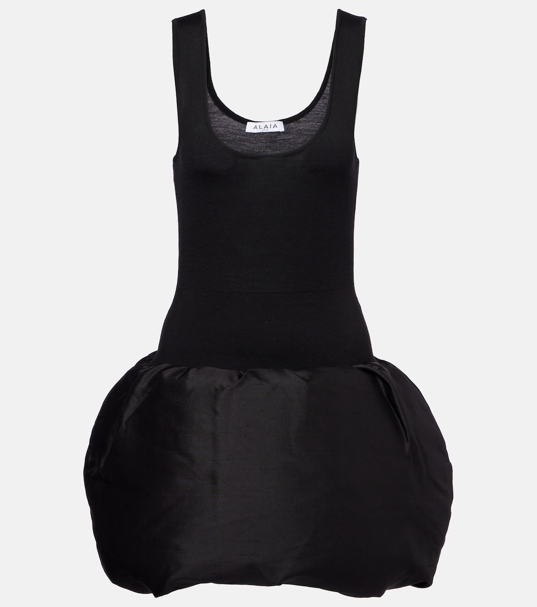Down-paneled wool-blend minidress | Alaïa
