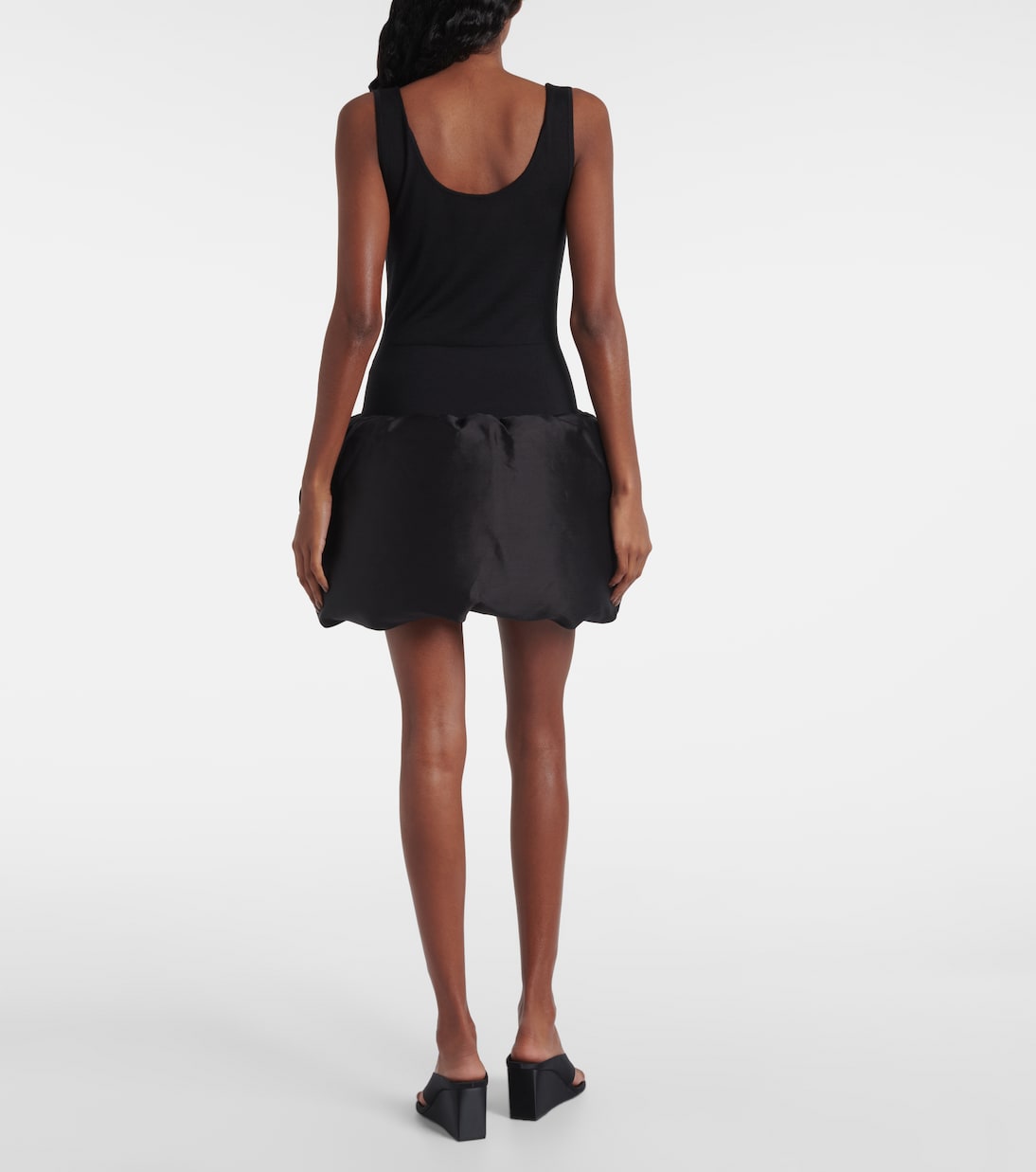 Down-paneled wool-blend minidress | Alaïa