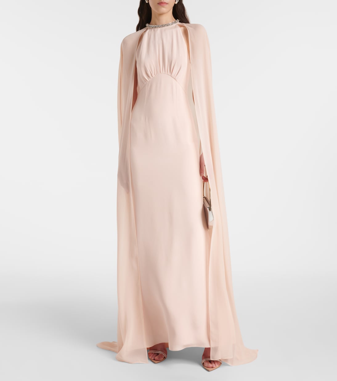 Abito lungo in chiffon di seta | Roland Mouret