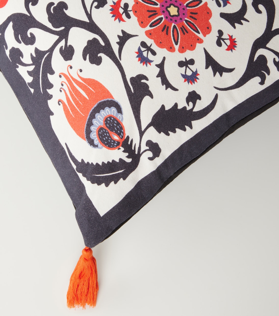 Coussin Flowers imprimé en velours | Les-Ottomans