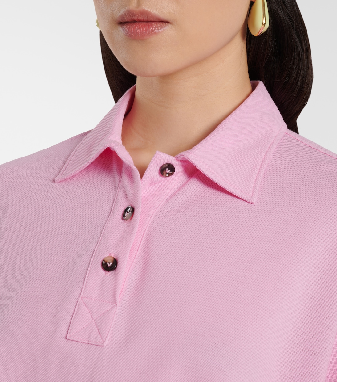 Polo cropped de algodón | Bottega Veneta