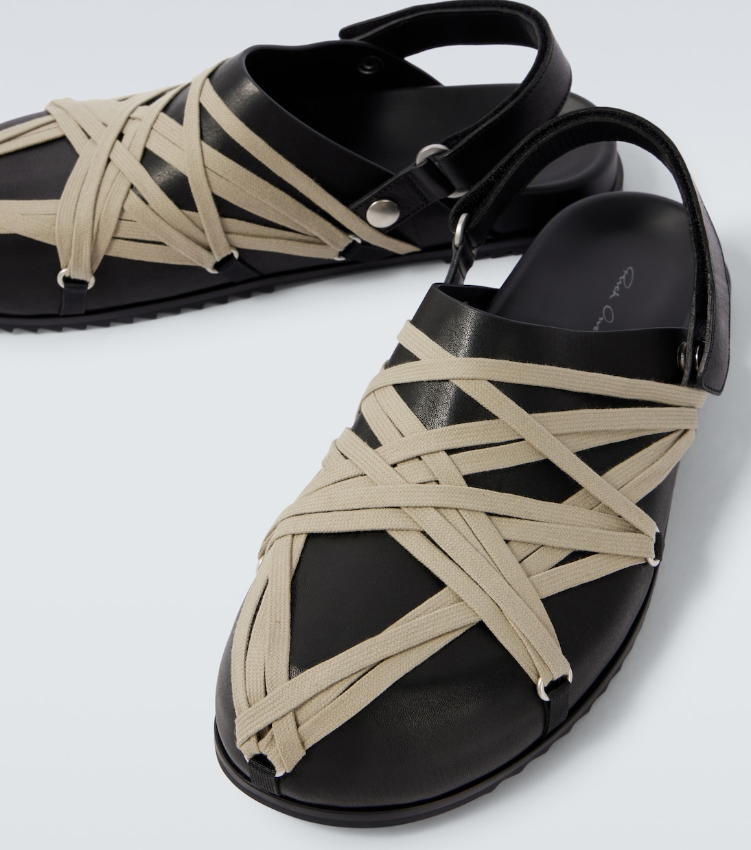 Megalace Mule leather clogs | Rick Owens