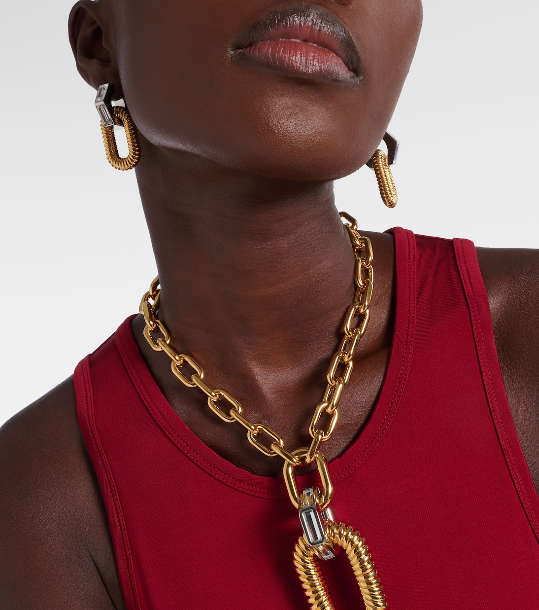 Link XL drop earrings | Rabanne
