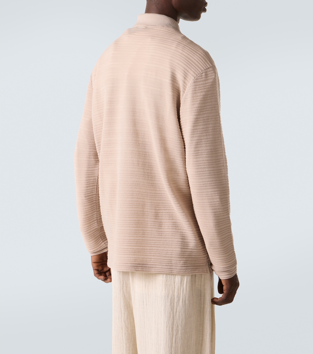 Polo de jersey de lana virgen a rayas | Giorgio Armani