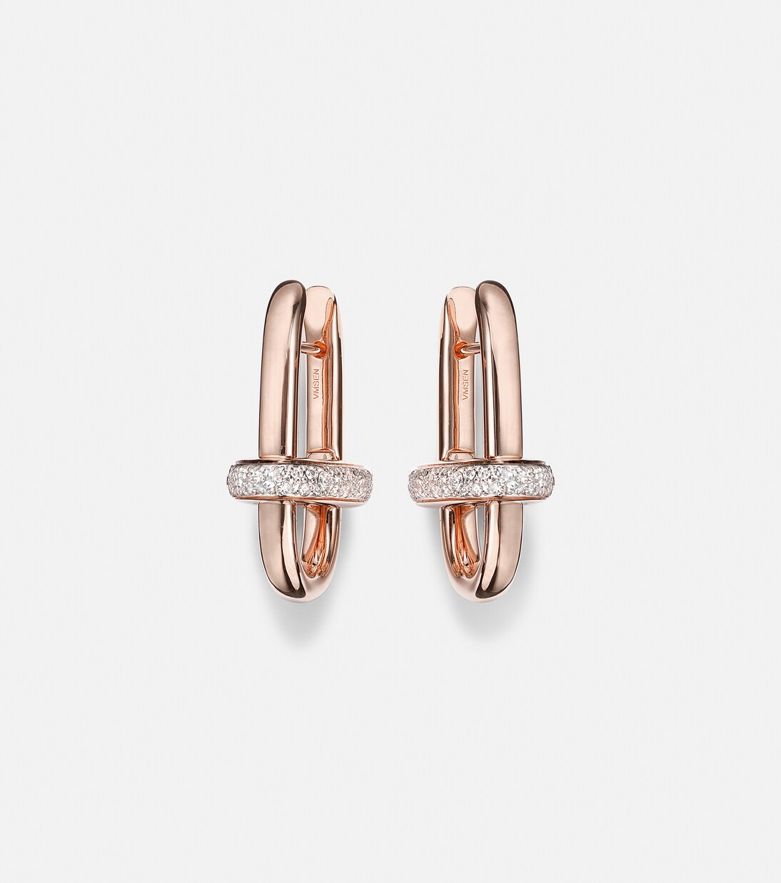 Iconica 18kt rose gold earrings with diamonds | Pomellato