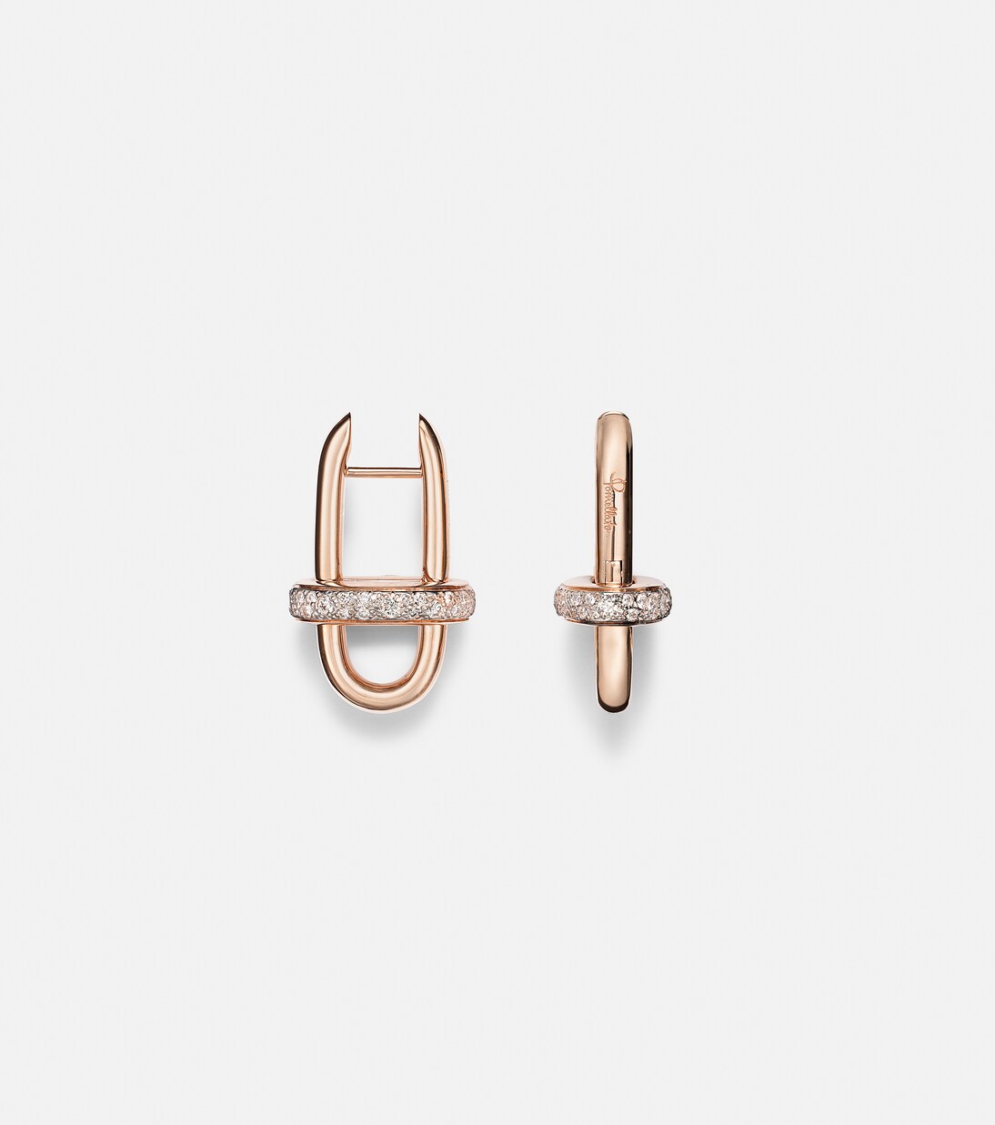 Iconica 18kt rose gold earrings with diamonds | Pomellato