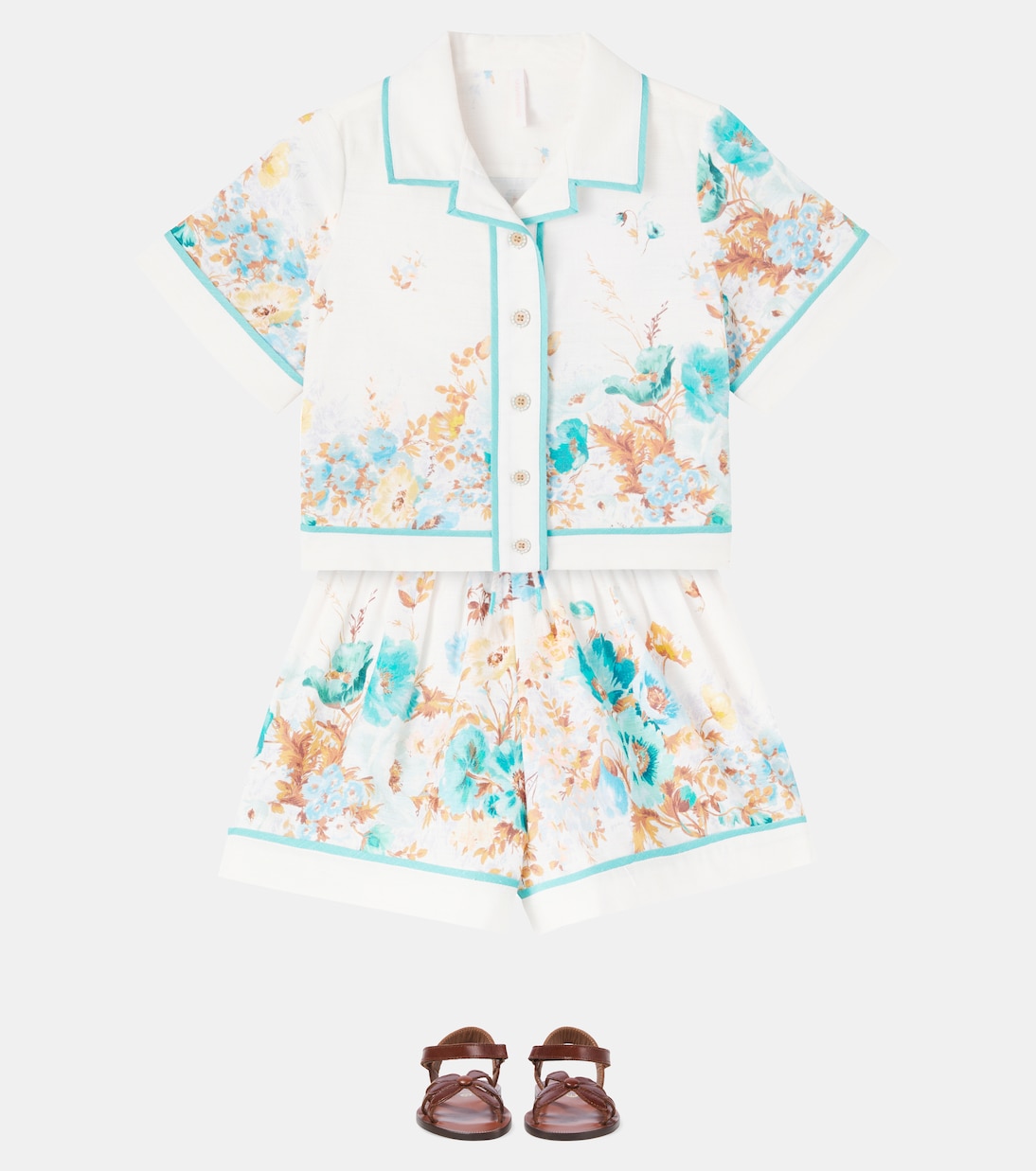 Scarborough floral cotton shirt | Zimmermann Kids
