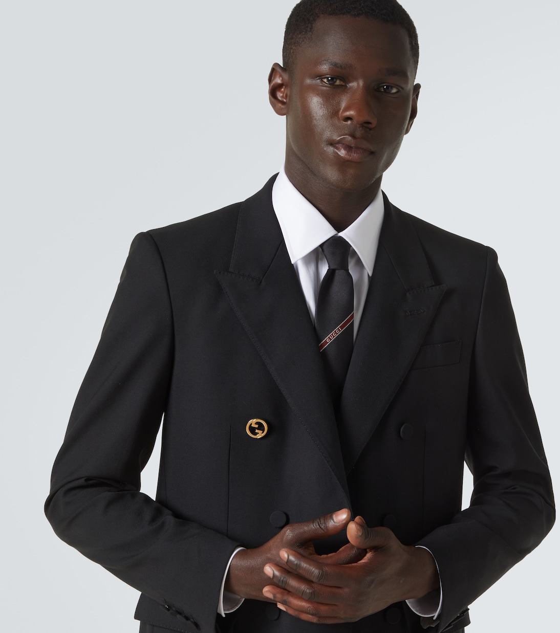 Logo silk jacquard tie | Gucci