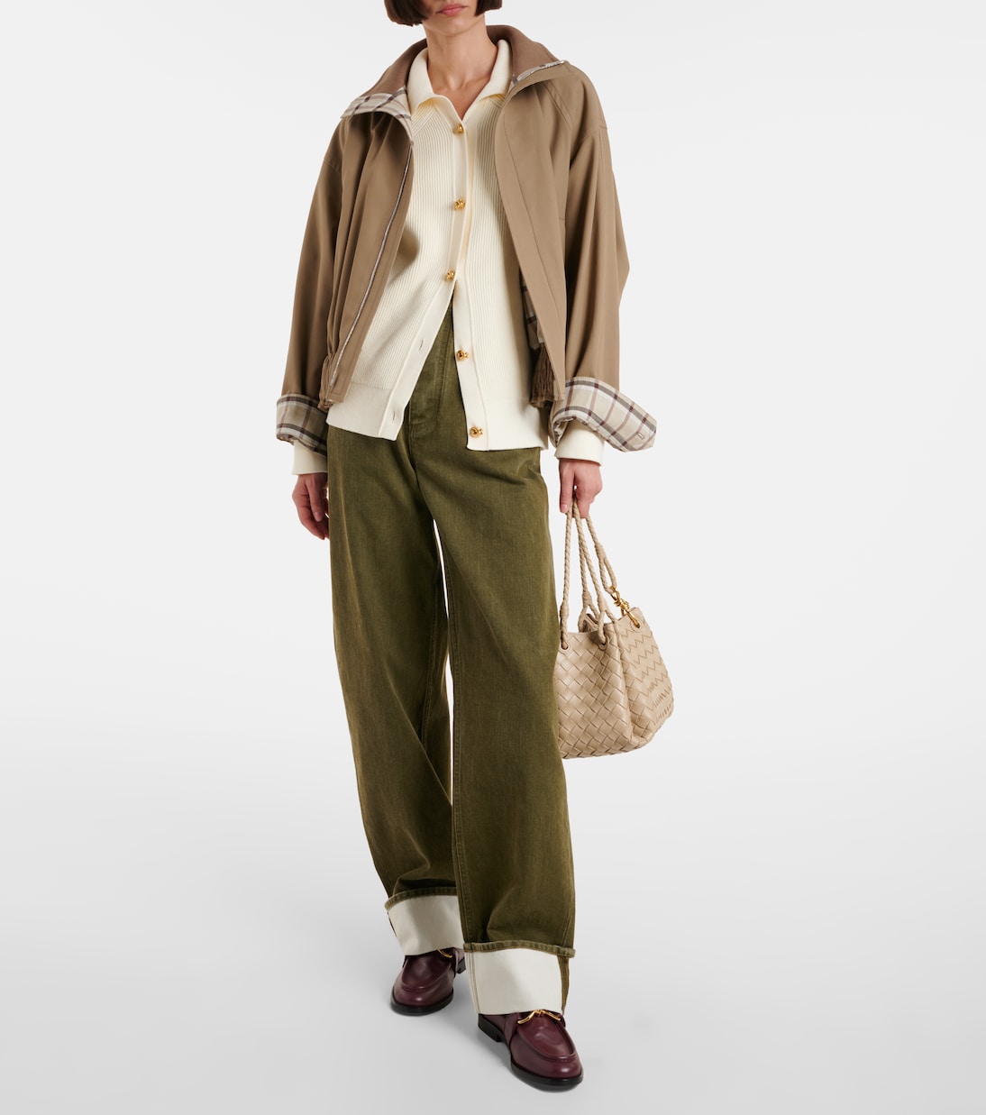 Parachute Medium leather tote bag | Bottega Veneta