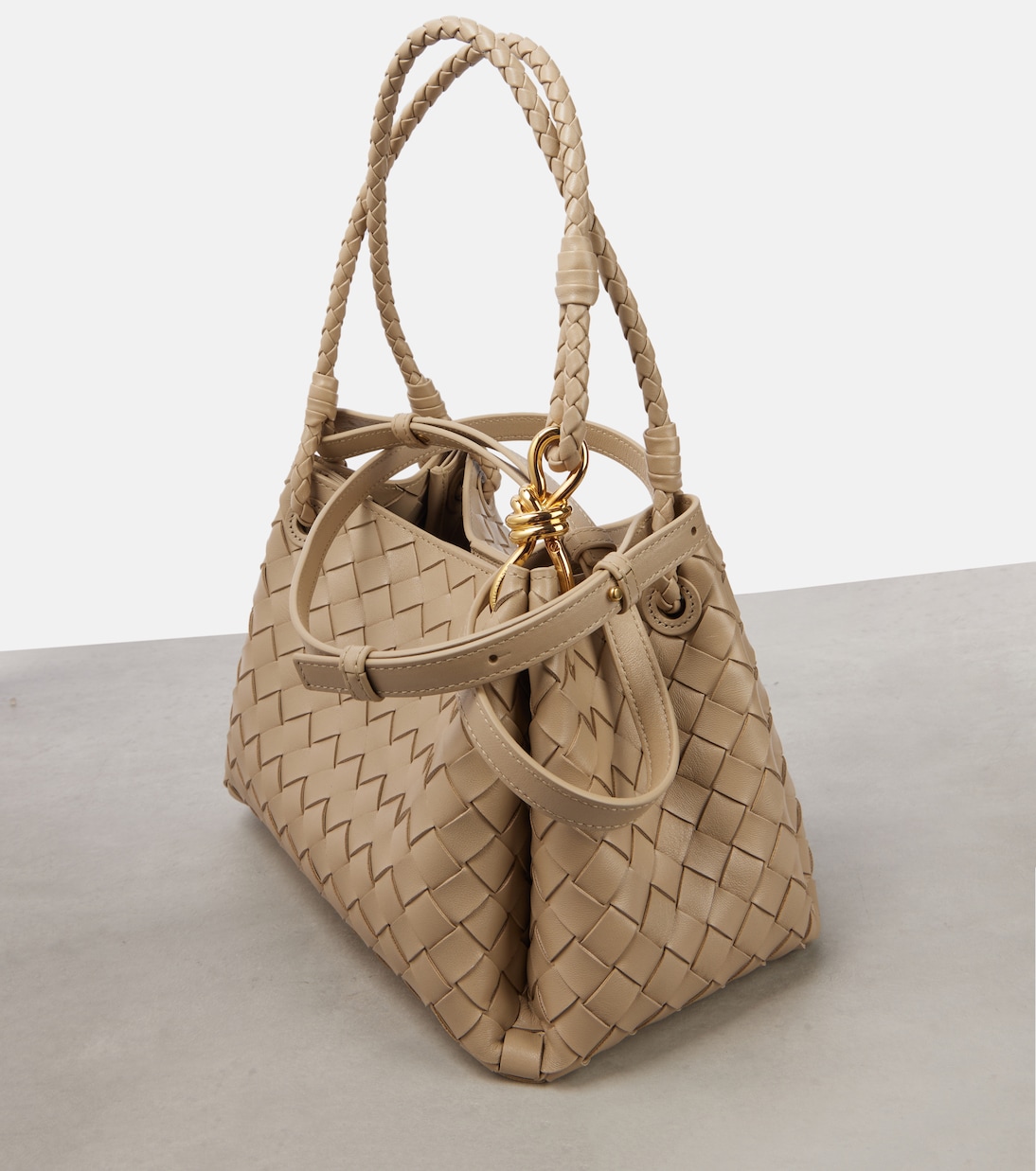 Parachute Medium leather tote bag | Bottega Veneta