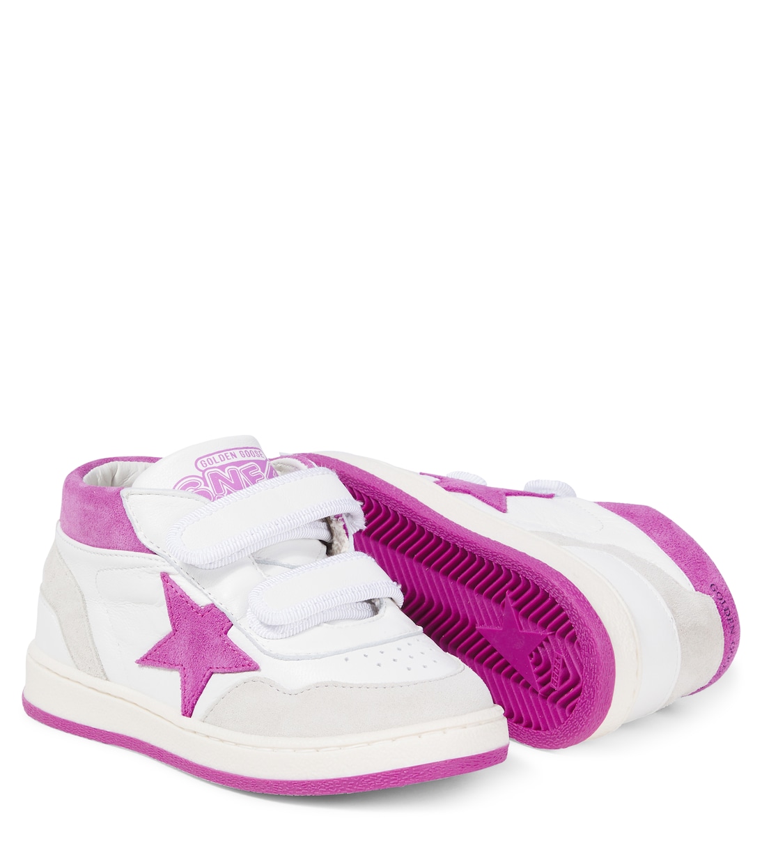 June suede and leather high-top sneakers | Golden Goose Kids