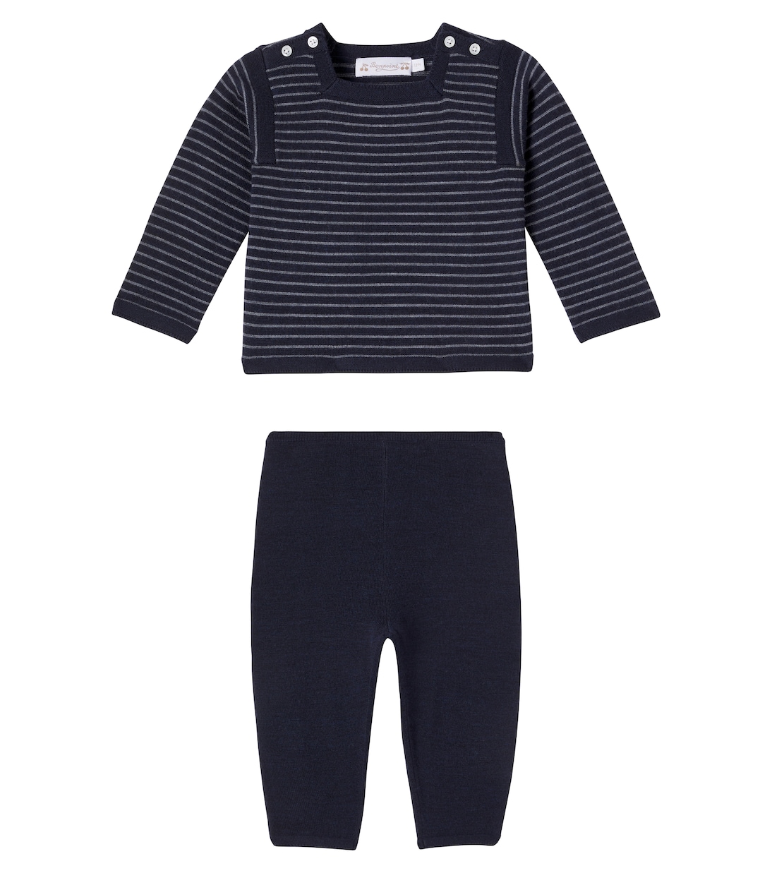 Baby Joe striped wool sweater and pants set | Bonpoint