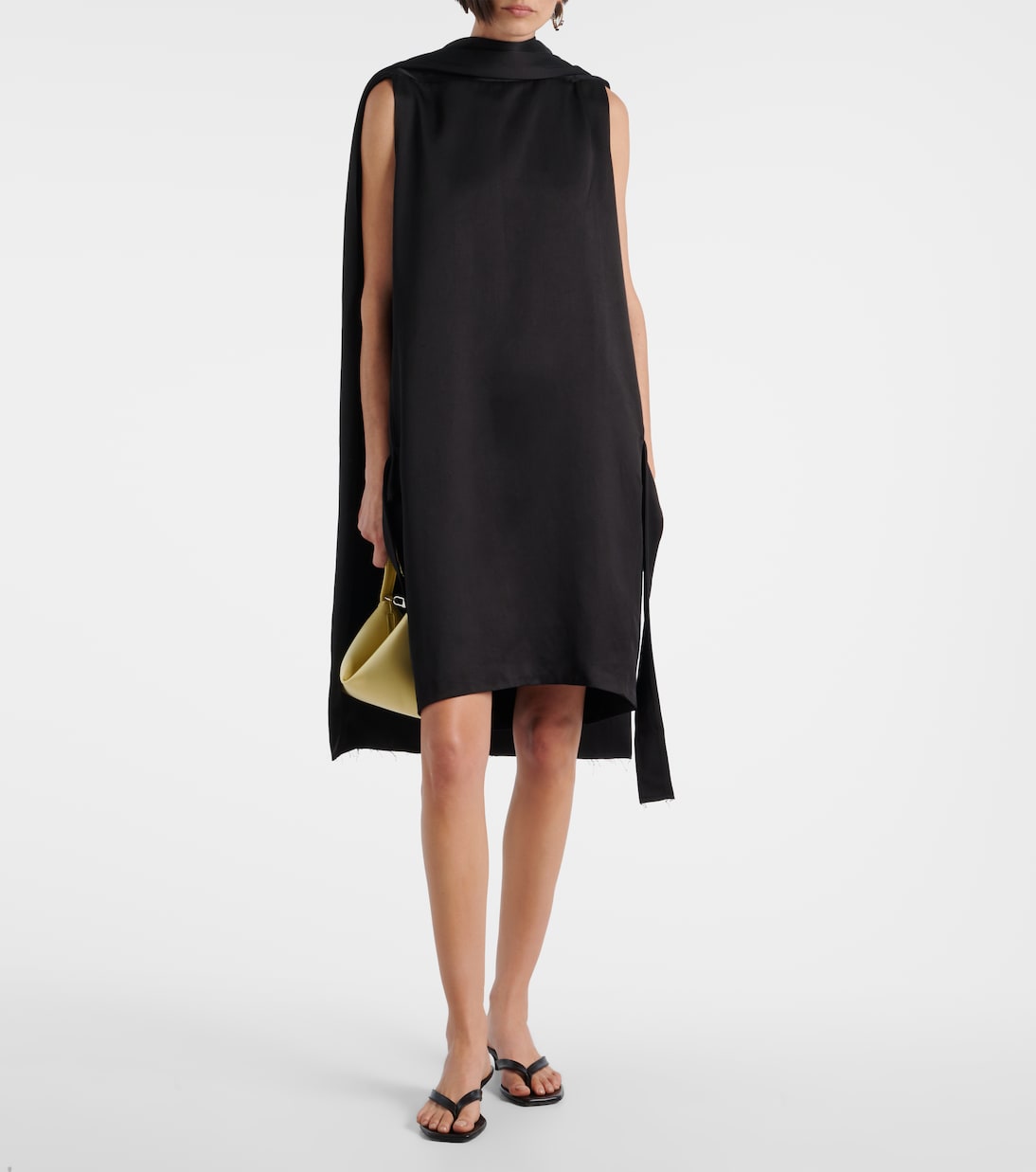 Cocoon deconstructed satin minidress | Toteme