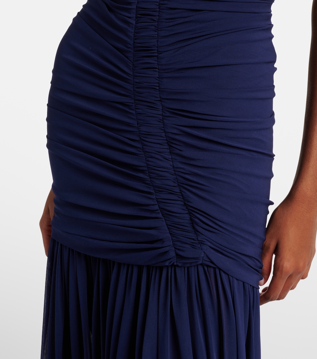 Vestido de fiesta Orion fruncido con halter | Christopher Esber