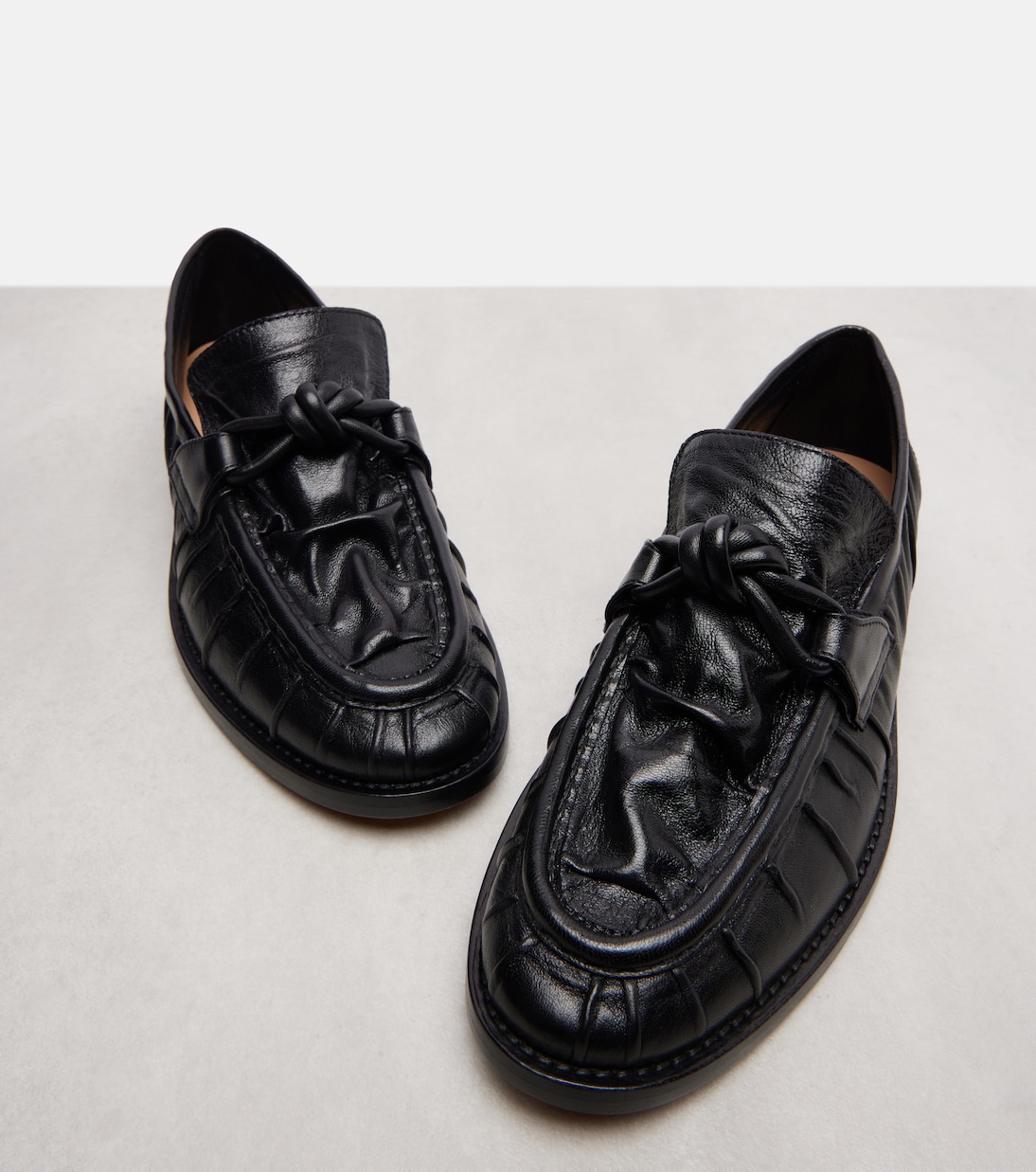 Astaire Knot leather loafers | Bottega Veneta