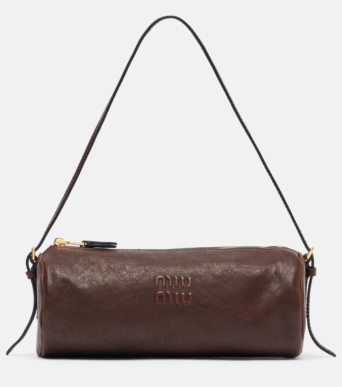 Logo leather shoulder bag | Miu Miu