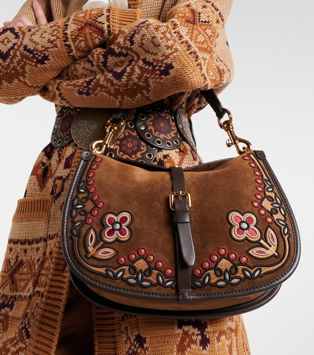 Suede shoulder bag | Etro