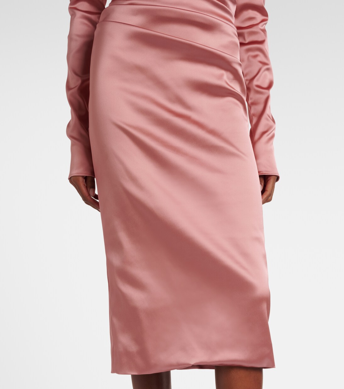 Draped satin midi dress | Dolce&Gabbana