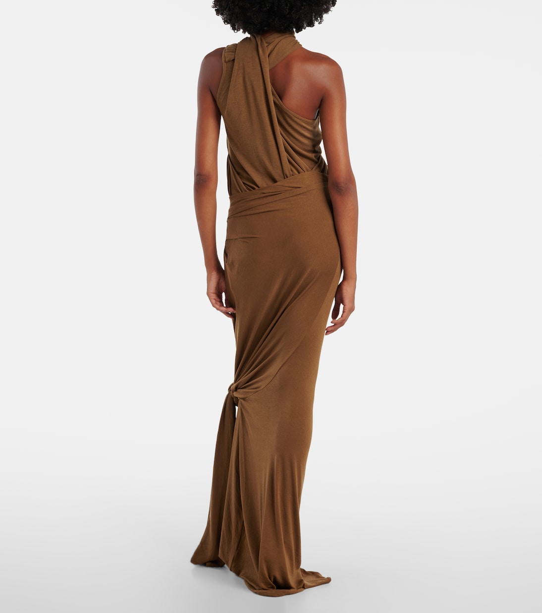 Asymmetric draped jersey maxi skirt | Entire Studios