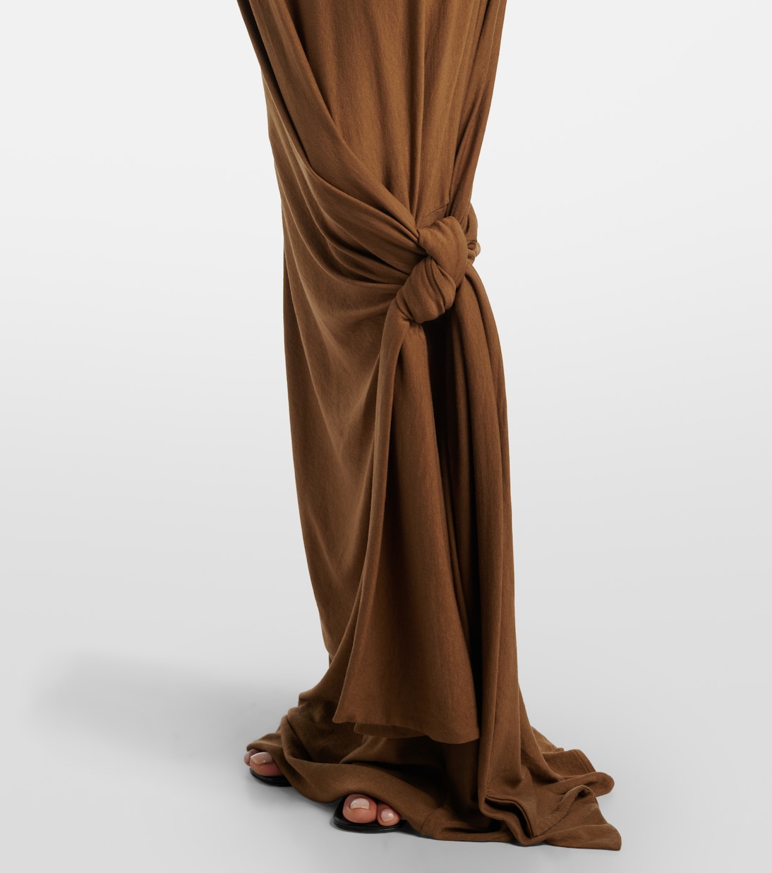 Asymmetric draped jersey maxi skirt | Entire Studios