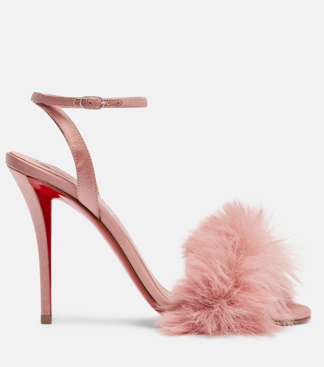 Sandales Patchoulina 100 en crêpe de satin | Christian Louboutin