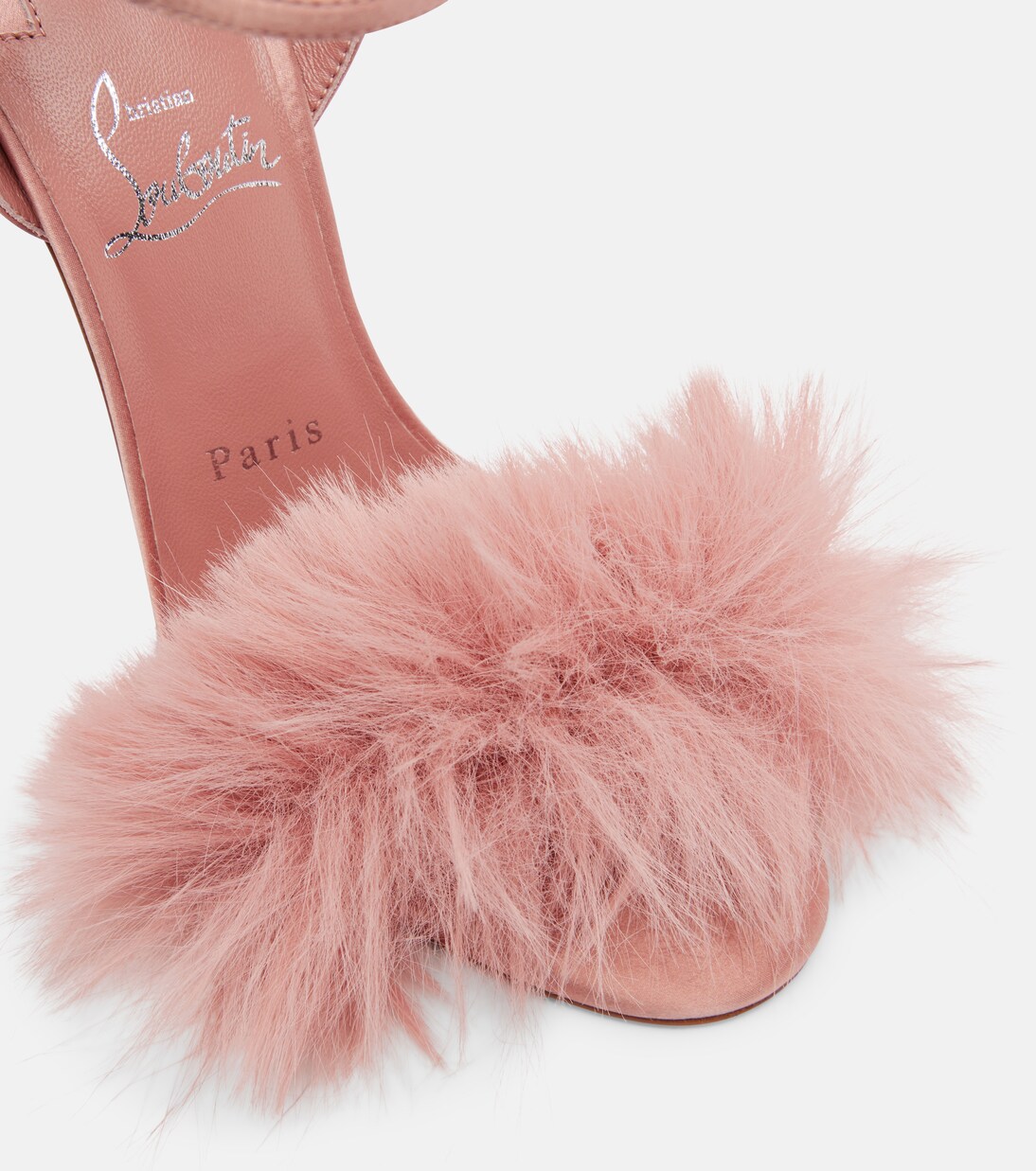 Sandales Patchoulina 100 en crêpe de satin | Christian Louboutin