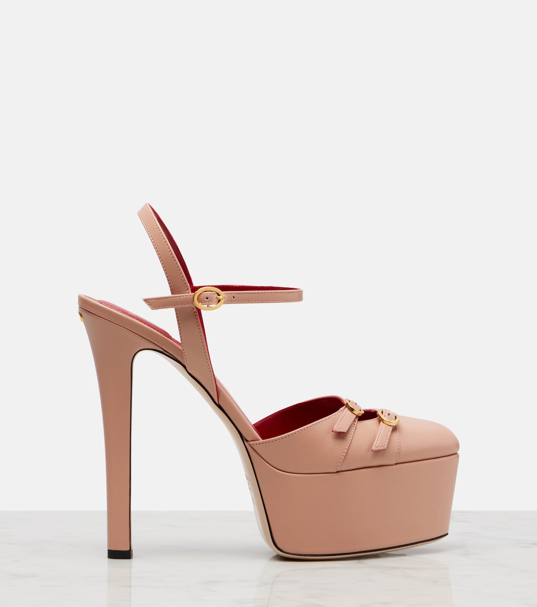 Crasher 145 leather platform pumps | Valentino Garavani