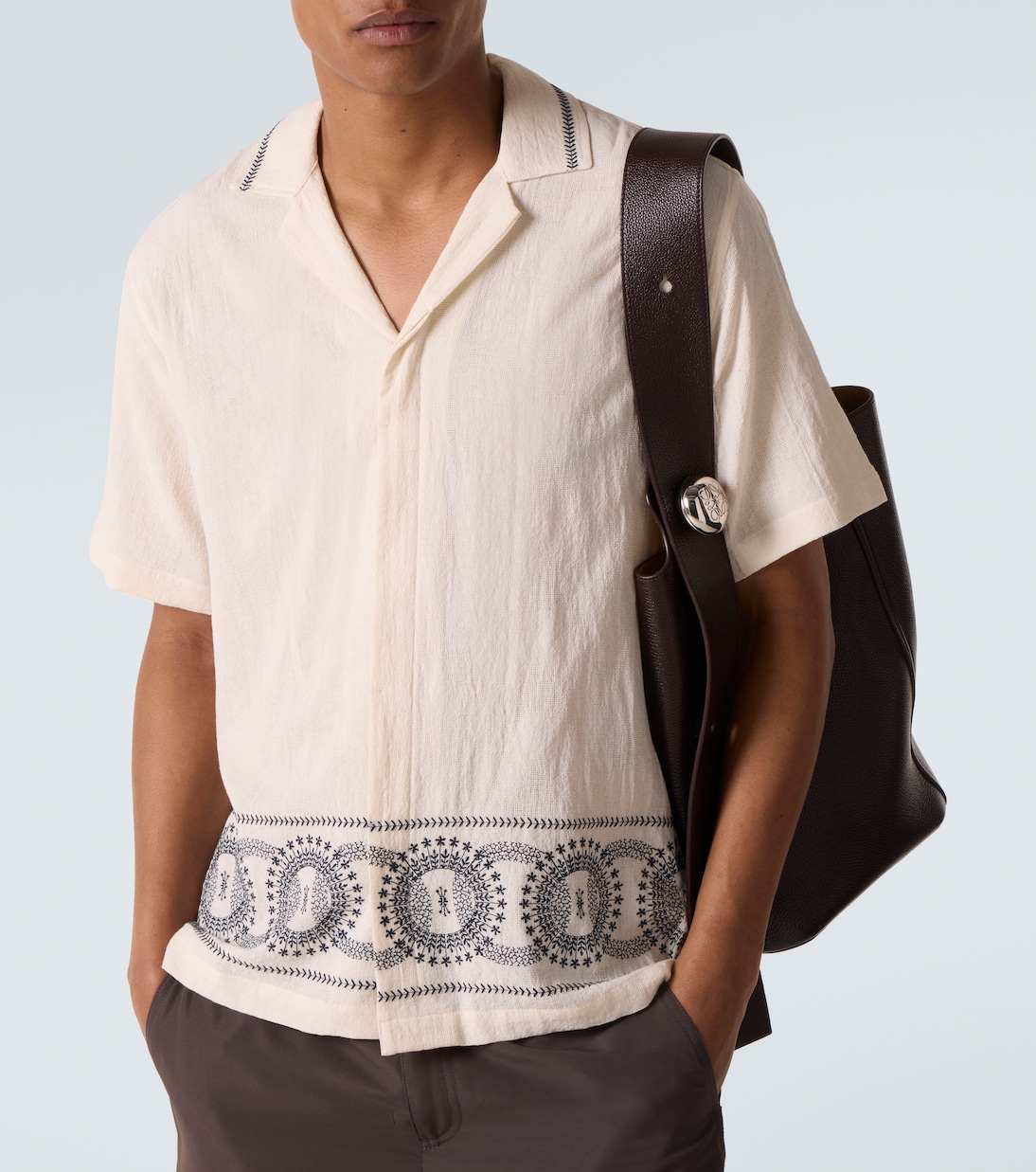 Maitan printed cotton bowling shirt | Orlebar Brown