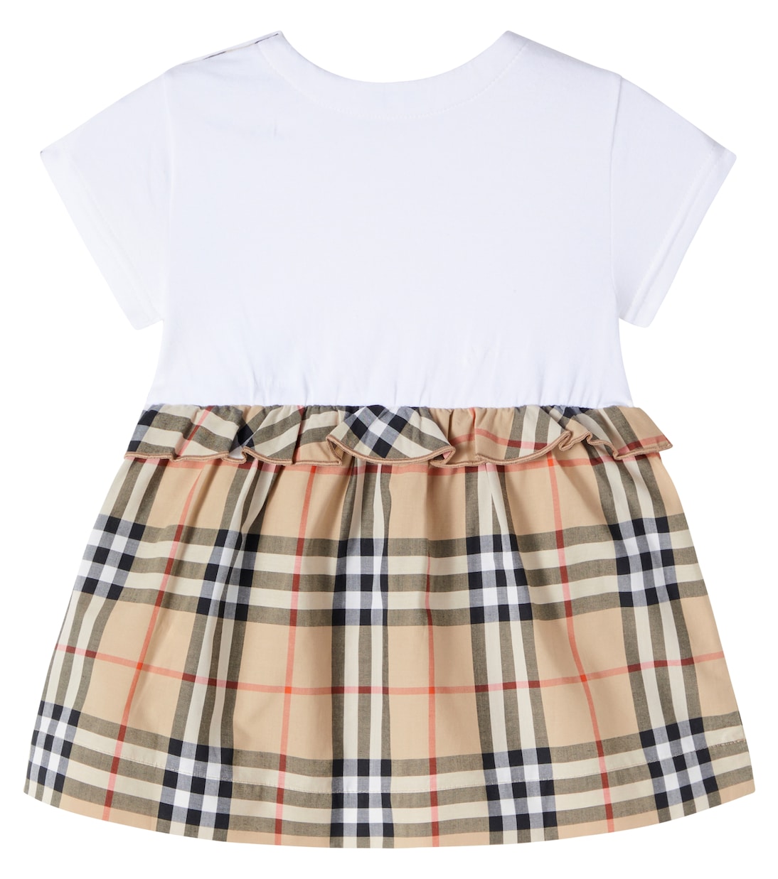 Baby Burberry Check ruffled cotton-blend dress | Burberry Kids
