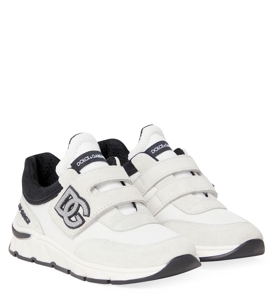 DG suede-trimmed sneakers | Dolce&Gabbana Kids