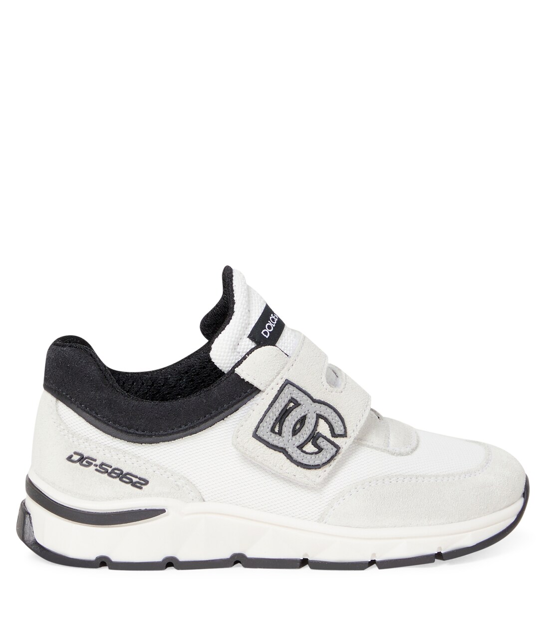 DG suede-trimmed sneakers | Dolce&Gabbana Kids
