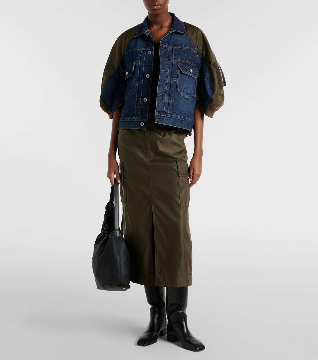 Pleated midi skirt | Sacai