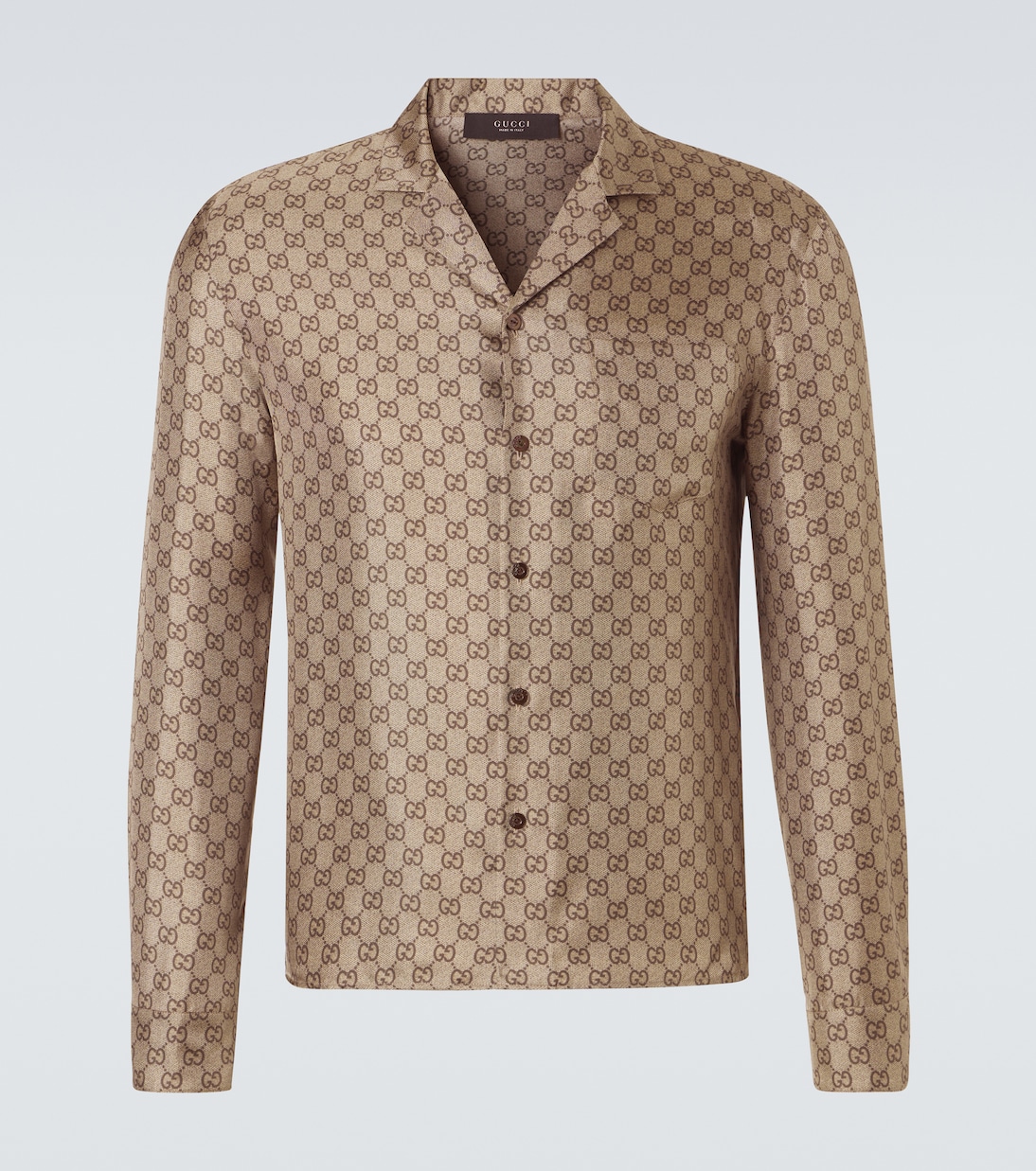 GG printed silk twill shirt | Gucci