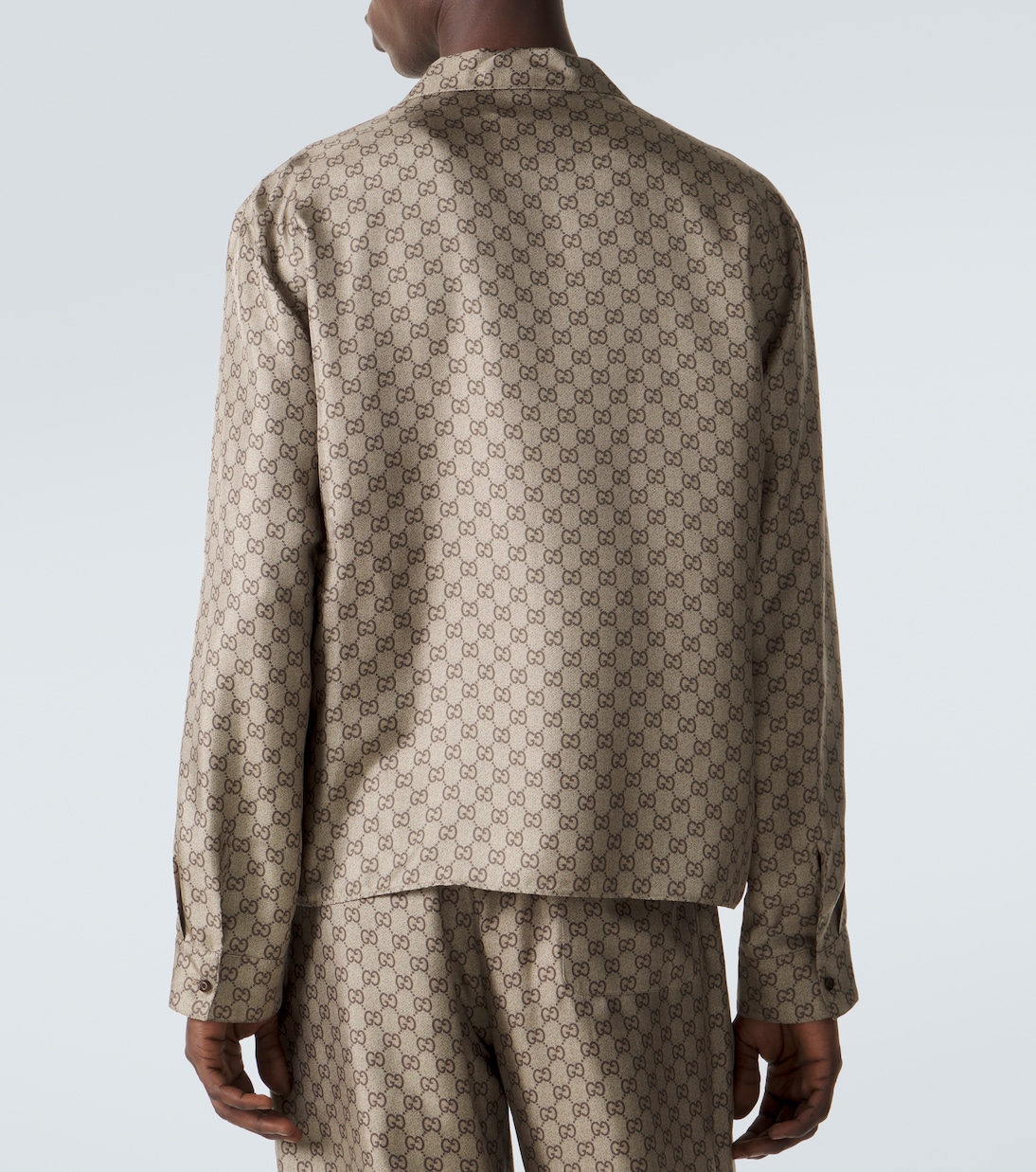 GG printed silk twill shirt | Gucci