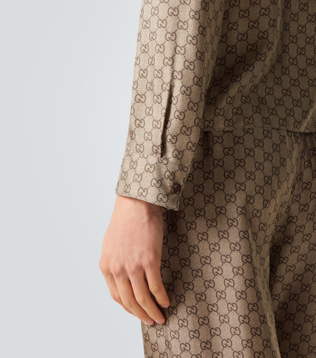 GG printed silk twill shirt | Gucci