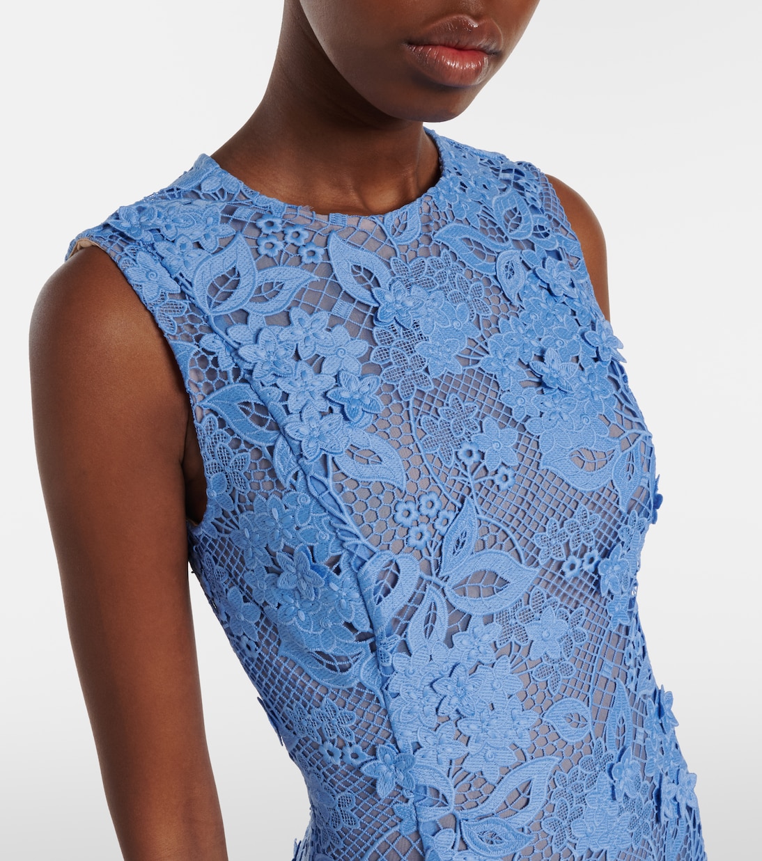 Asymmetric floral embroidered cocktail dress | Oscar de la Renta