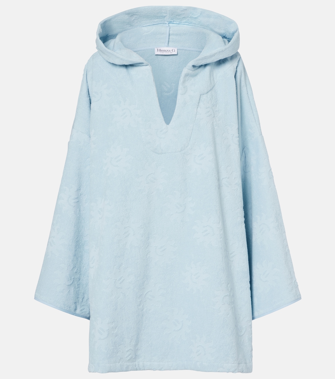Hooded cotton terry poncho | Hunza G