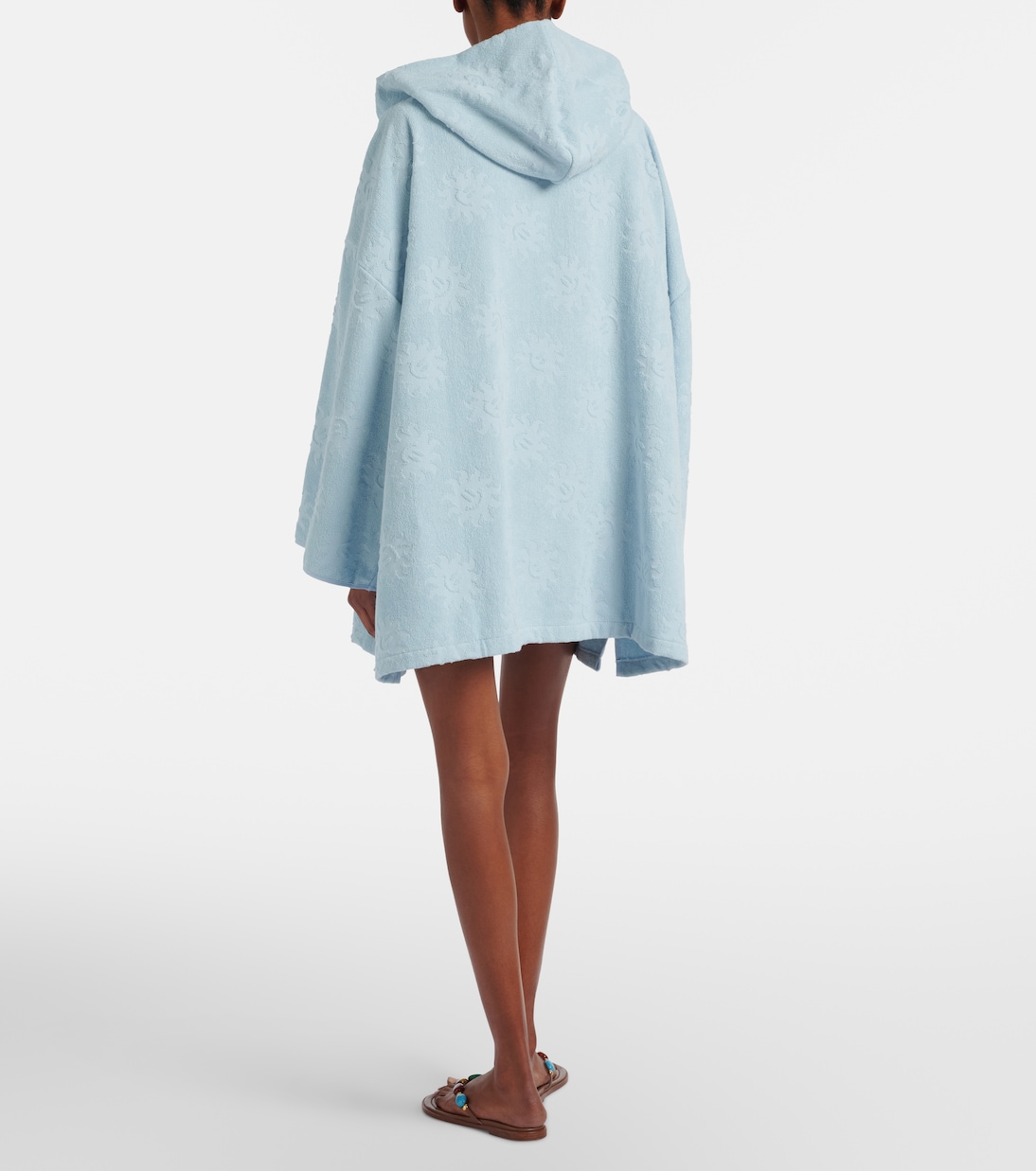 Hooded cotton terry poncho | Hunza G
