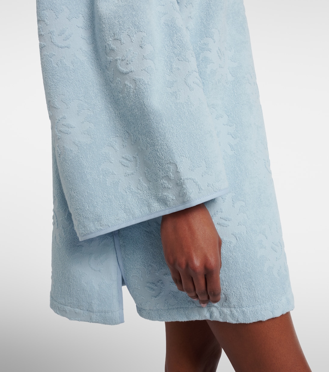 Hooded cotton terry poncho | Hunza G