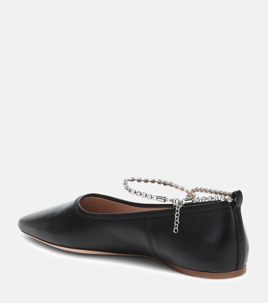 Ballerine in pelle con cristalli | Miu Miu