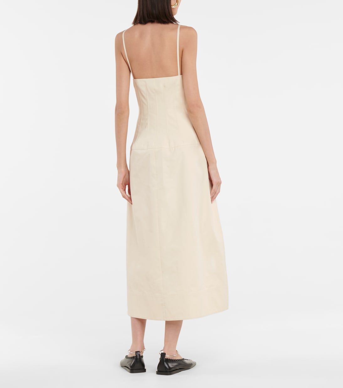Cotton poplin midi dress | Jil Sander