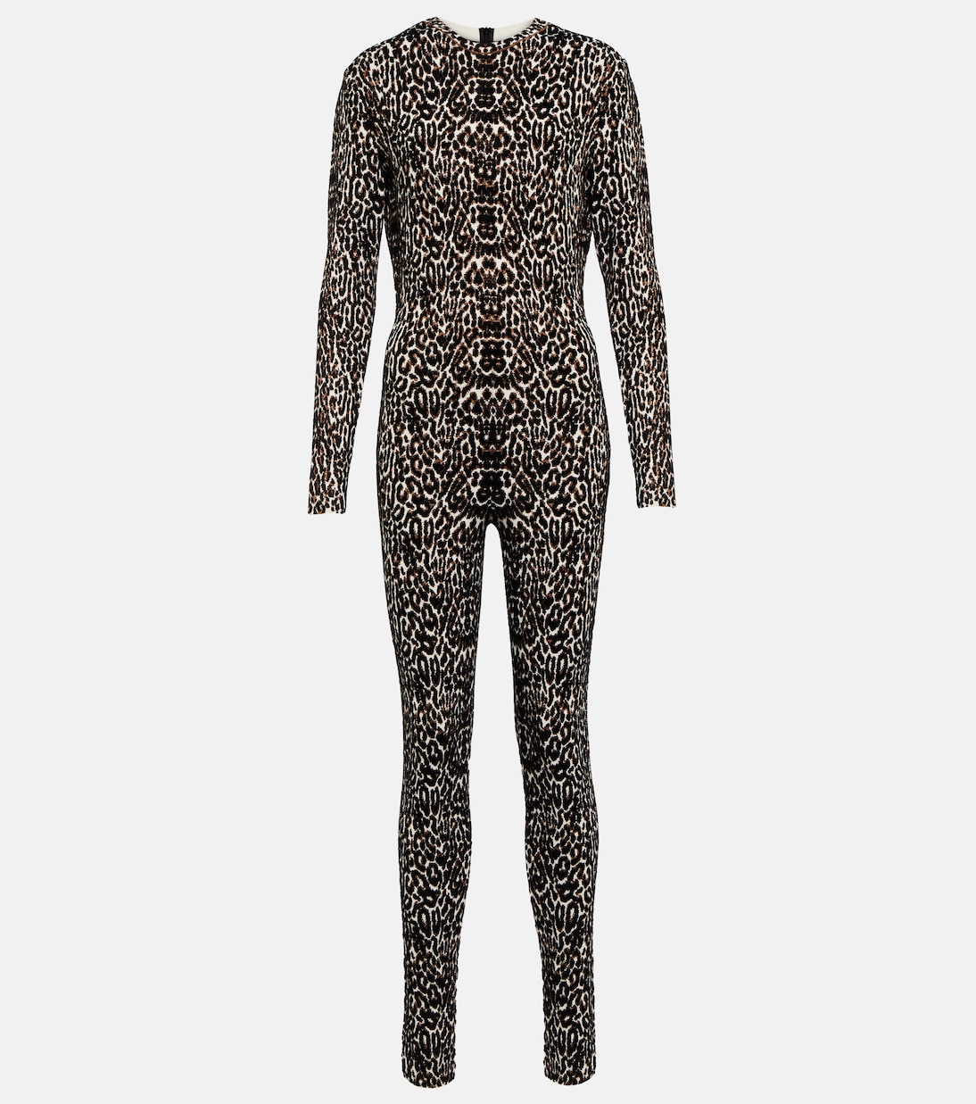Combi-pantalon en jacquard à motif léopard | Alaïa