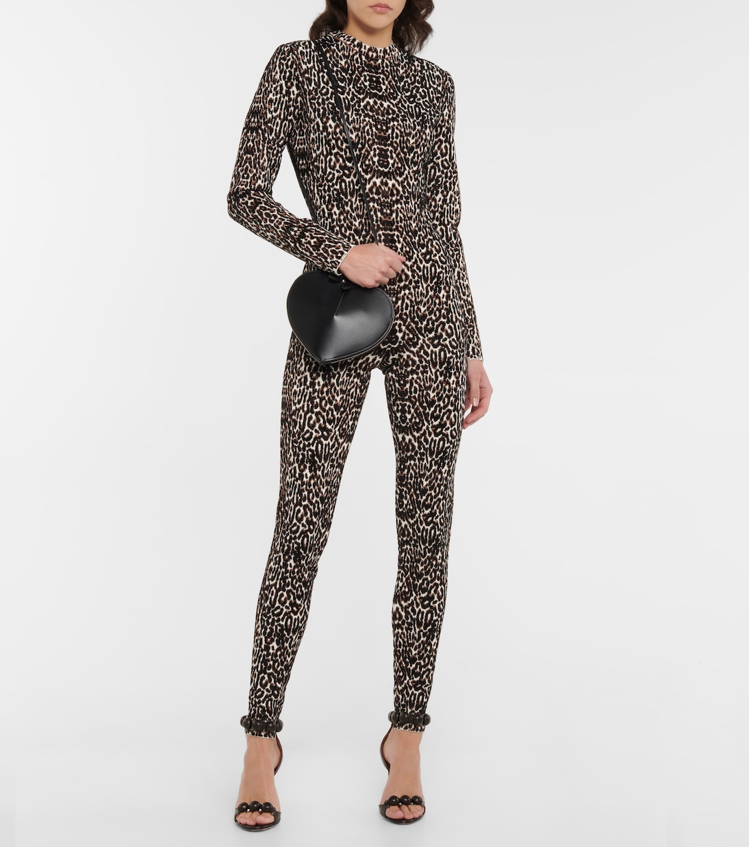 Combi-pantalon en jacquard à motif léopard | Alaïa