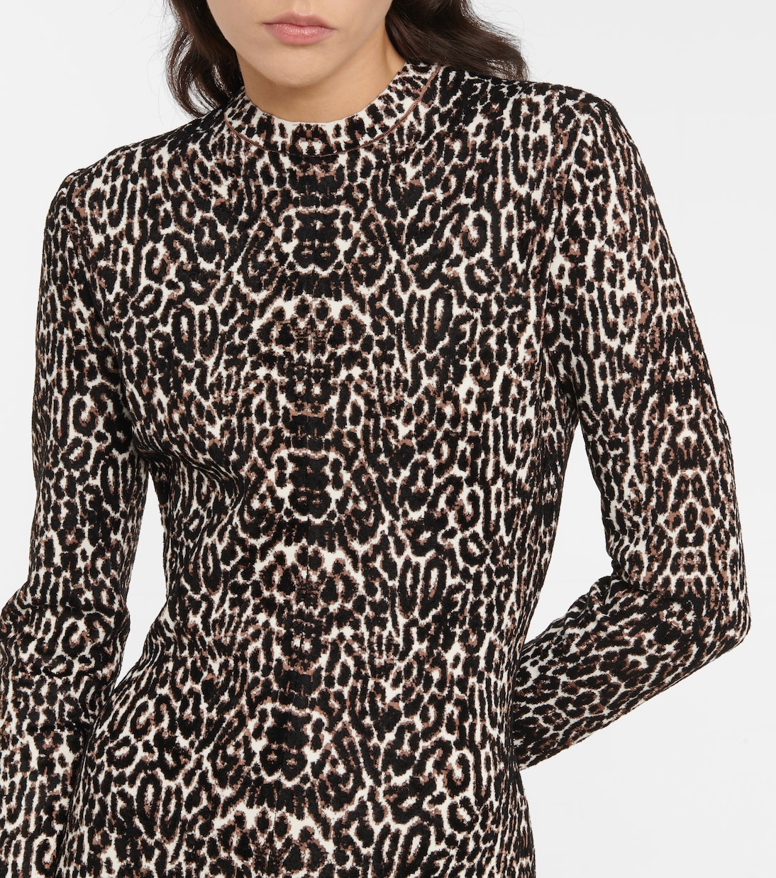 Combi-pantalon en jacquard à motif léopard | Alaïa