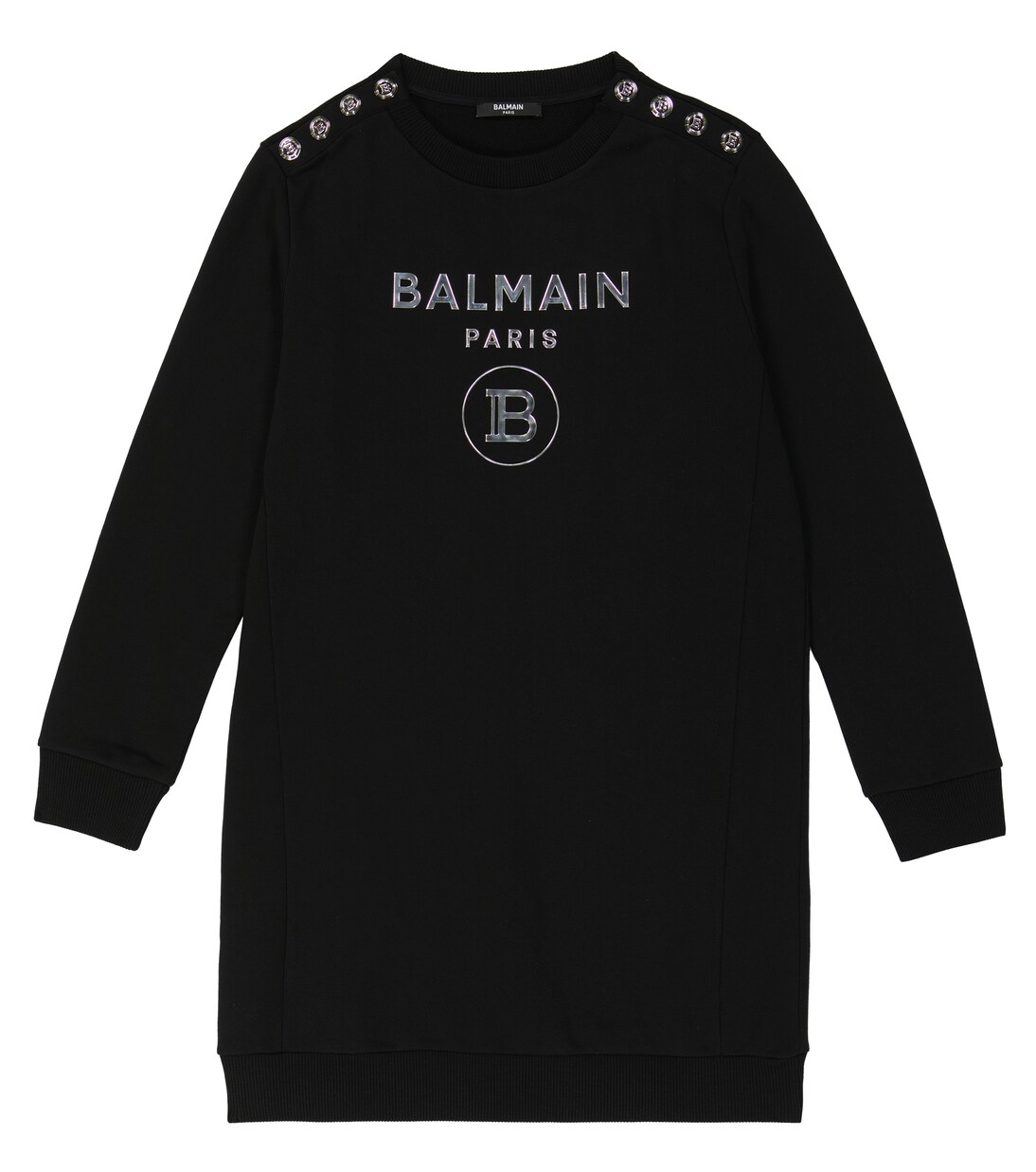 Sweatshirt-Kleid aus Baumwolle | Balmain Kids