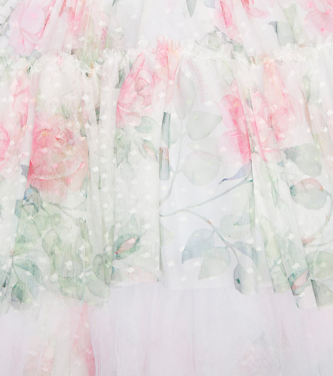Jupe en tulle à fleurs | Monnalisa