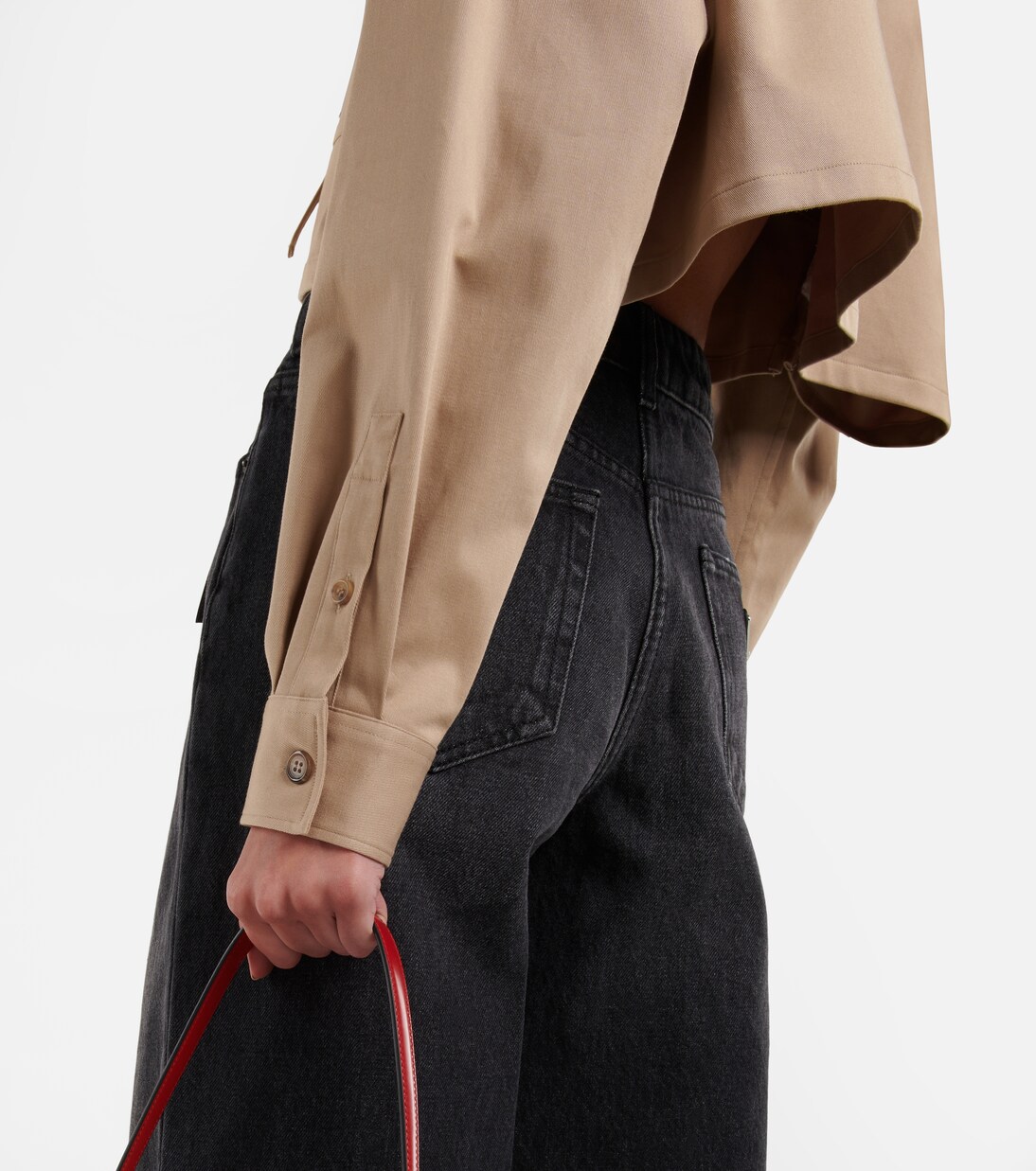 Chaqueta en gabardina mezcla de algodón | Prada