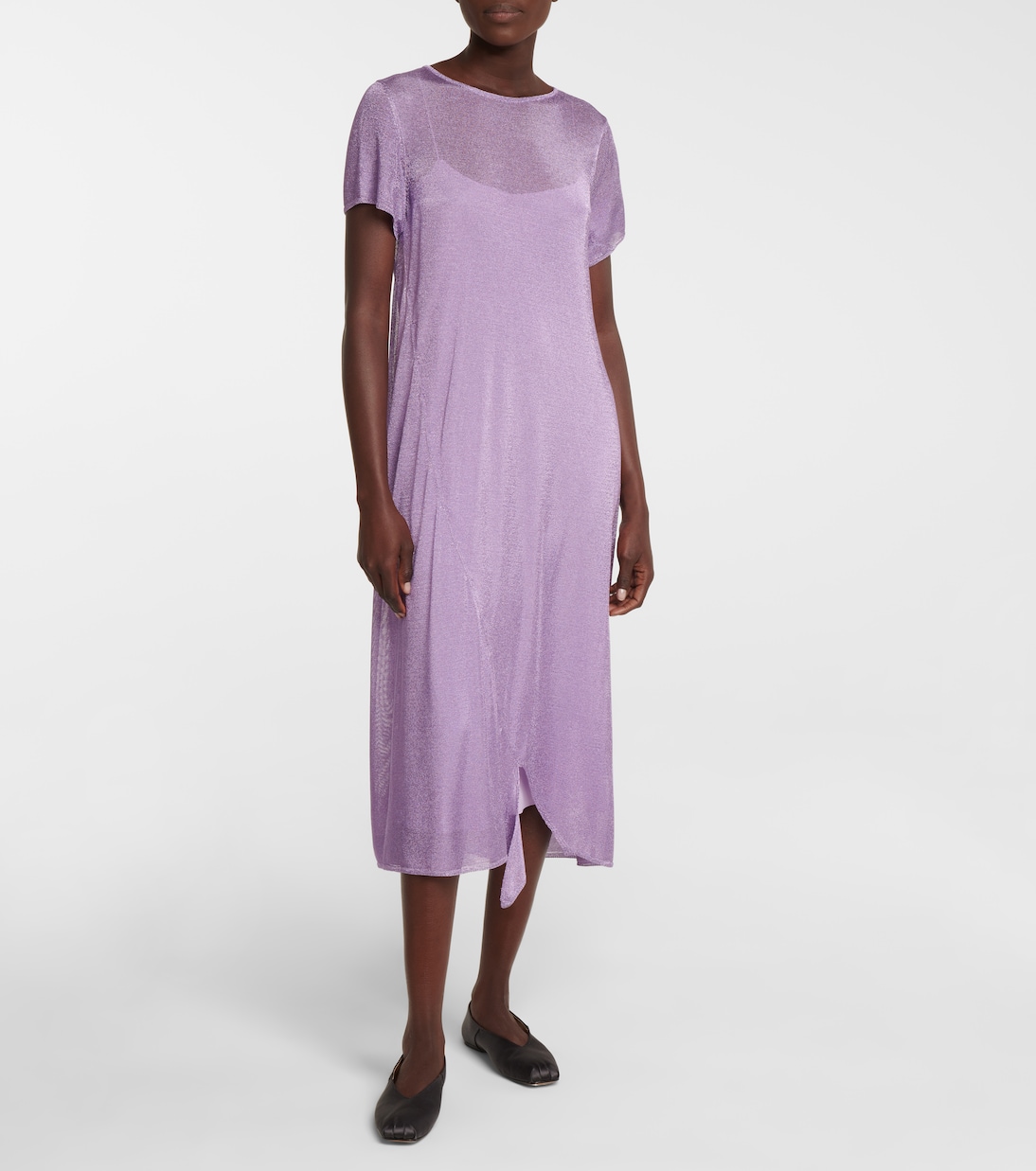 Pasol metallic knit midi dress | The Row